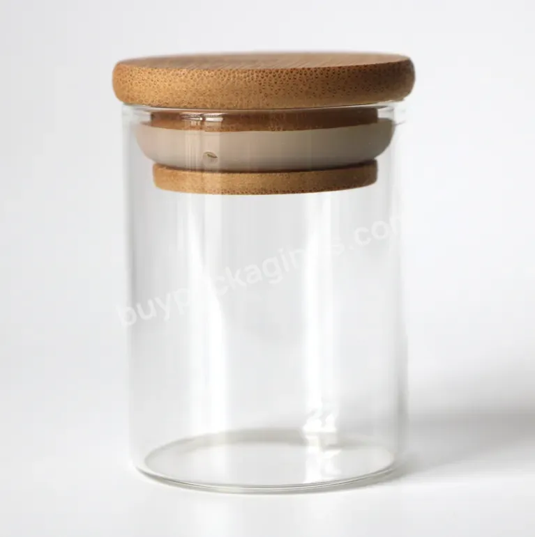 Manufacturer Luxury Empty 1-18oz Embossed Glass Jar Unite Bamboo Spice Jar Wholesale Gallon Glass Jar Suppliers With Labels - Buy Borosilicate Glass Food Storage Kitchen Canisters Sets Storage Food Container Spice Bamboo Jars With Bamboo Lid,Manufact
