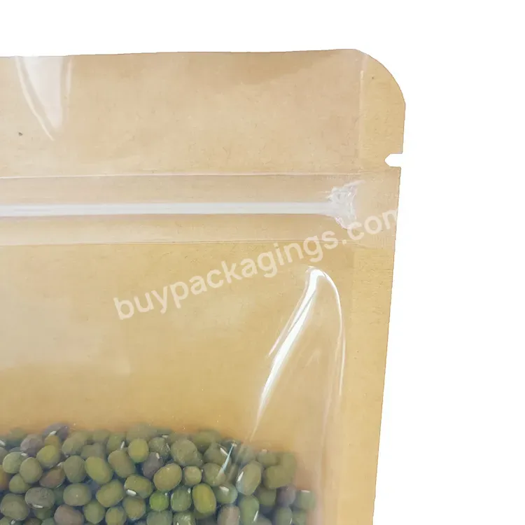 Manufacturer Reusable Food Pouch Stand Up Zip Lock Kraft Paper Bags With Window - Buy Manufacturer Reusable Food Pouch,Kraft Paper Bags With Window,Stand Up Zip Lock Kraft Paper Bags.