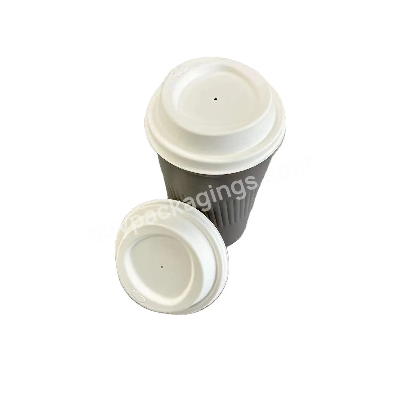 Manufacturer Wholesale Disposable Sugarcane Bagasse Coffee Tea Take Away Paper Pulp Cup Cover Lid - Buy Paper Cup With Lid,Paper Coffee Cup With Lid,Disposable Cup Paper Lid.