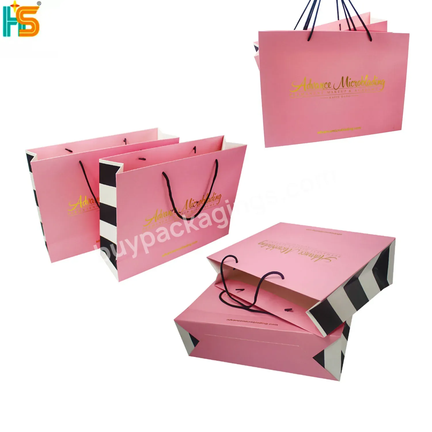 Manufacturer Wholesale Makeup Paper Bag Custom Logo Printing Pink Shopping Packaging Bags - Buy Pink Packaging Bag,Pink Shopping Bags,Makeup Bag Custom Logo Printing Pink Makeup Bag.