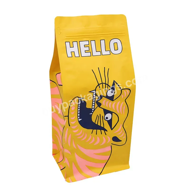 Matt 1kg 2lb Resealable Customized Coffee Bags With Valve And Zipper Aluminum Foil Flat Bottom Coffee Bags - Buy Flat Bottom Coffee Bags,Customized Coffee Bags,Coffee Bags With Valve And Zipper.