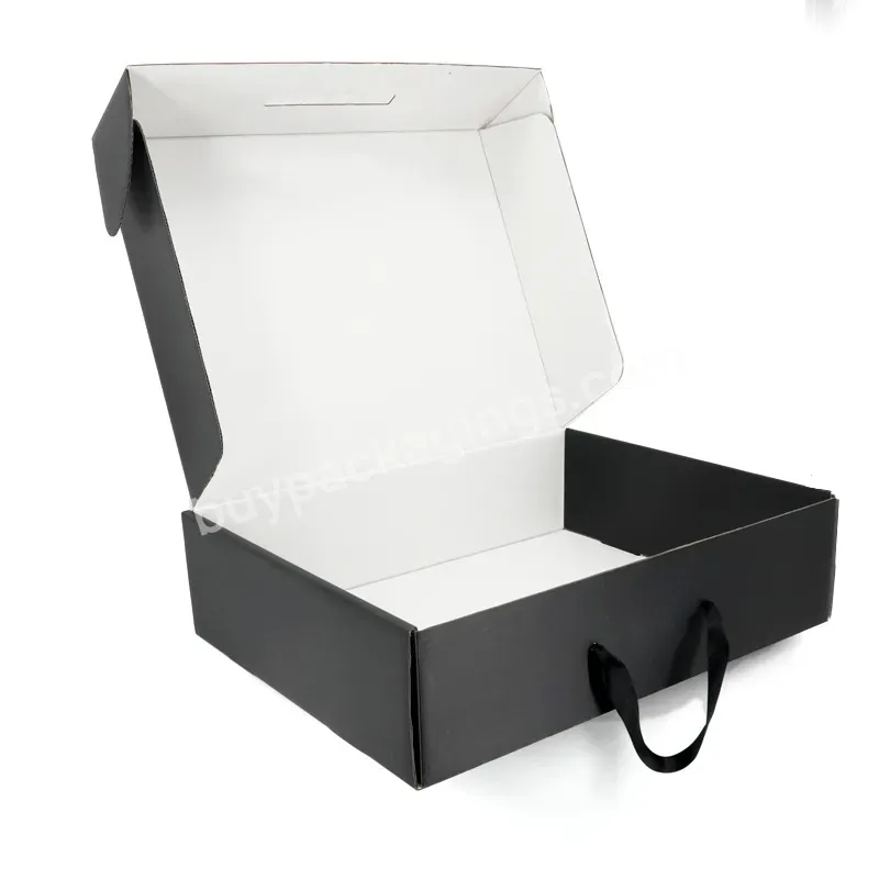 Matte Black Clothes Packaging Shipping Corrugated Box - Buy Corrugated Box,Matte Black Clothes Packaging Shipping Corrugated Box,Custom Logo Size Shoes&clothing Box.