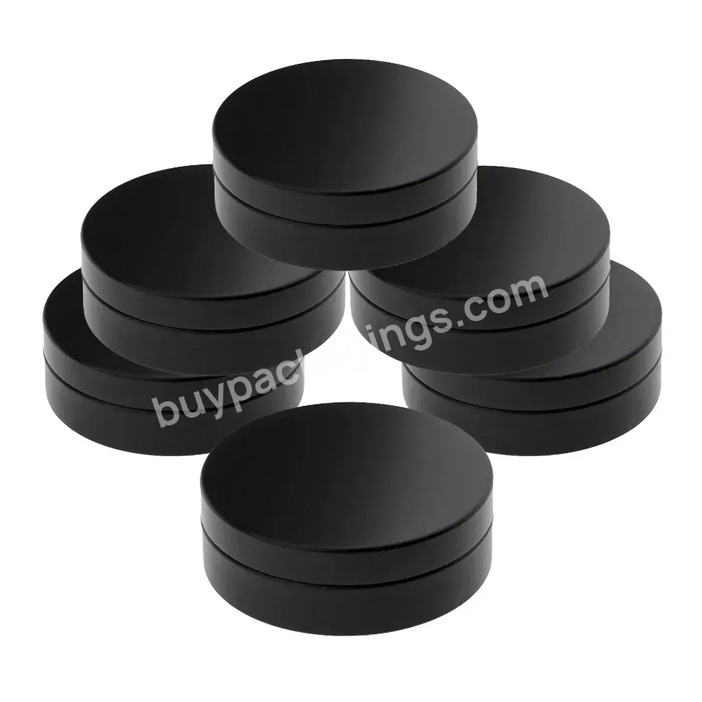 Matte Black Color Metal Cosmetic Packaging Can Container 30ml Aluminum Round Tin Jar Wholesale Manufacture - Buy Aluminum Cream Jar With Slide Cap,Cosmetic Jar,Eco Friendly Metal Jar.