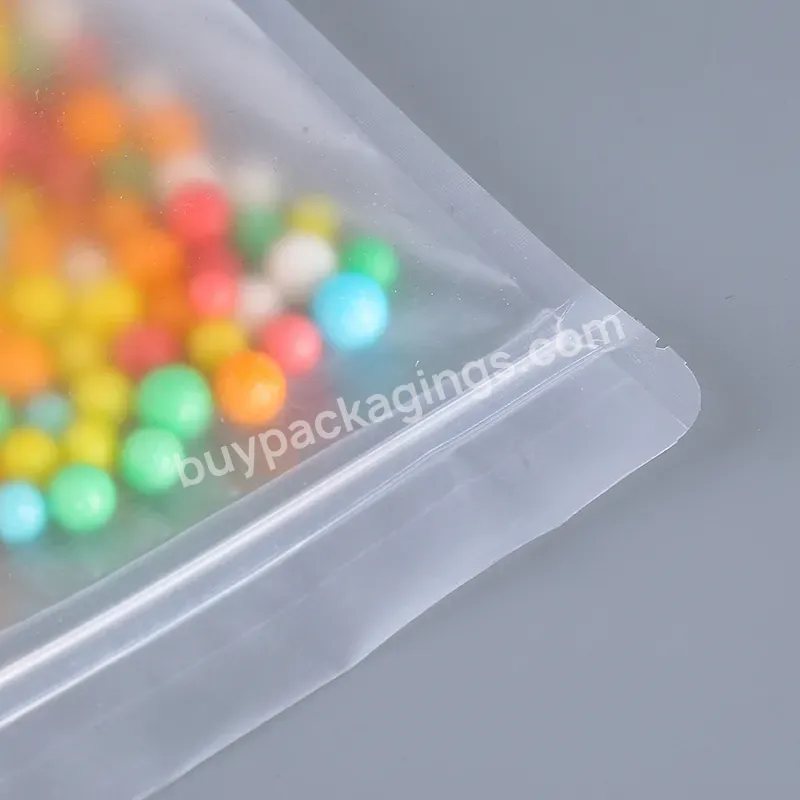 Matte Clear Zip Lock Frosted Surface Plastic Transparent Heat Seal Laminated Reclosable Spot Stand Up Pouch For Snack - Buy Reclosable Spot Stand Up Pouch,Laminated Stand Up Pouch,Matte Clear Stand Up Pouch.