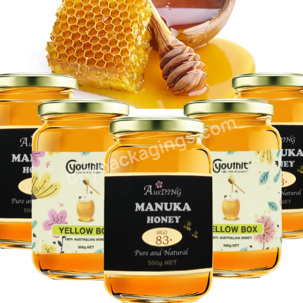Matte Finish Adhesive Gold Foil Printed Honey Jar Packaging Labels - Buy Packaging Labels,Gold Foil Honey Packaging Labels,Honey Jar Packaging Labels.