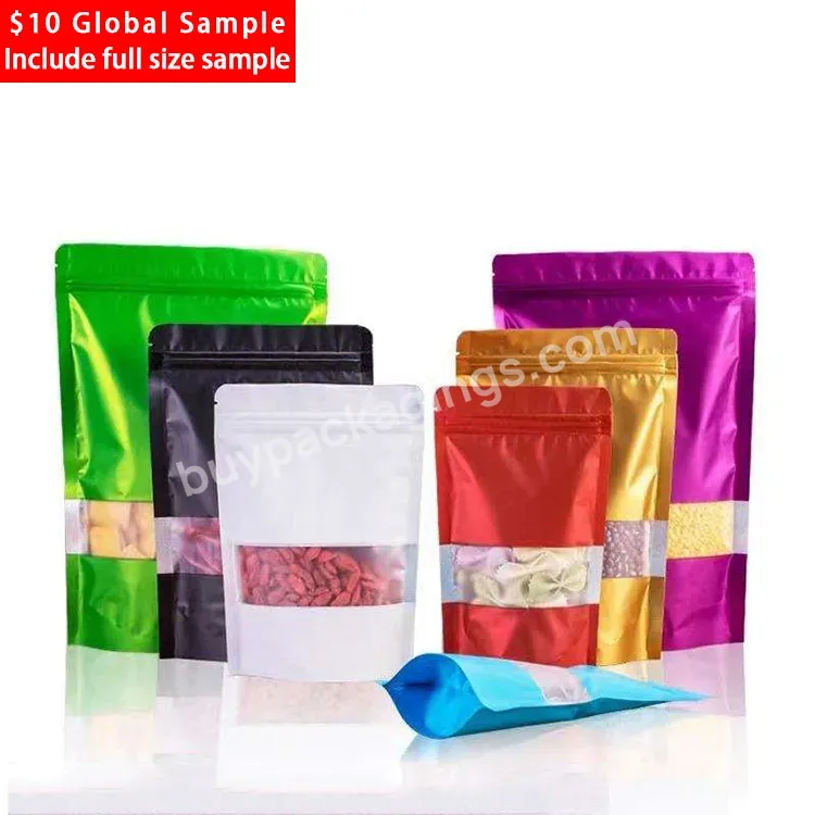 Matte Finish Black White Gold Color Stand Up Resealable Zipper Ziplock Aluminum Foil Mylar Food Packaging Pouches Bags - Buy Colored Zip Lock Plastic Aluminum Foil Ziplock Bag Gold Metallic Mylar Zip Lock Stand Up Bags Pouches,Multicolor Smell Proof