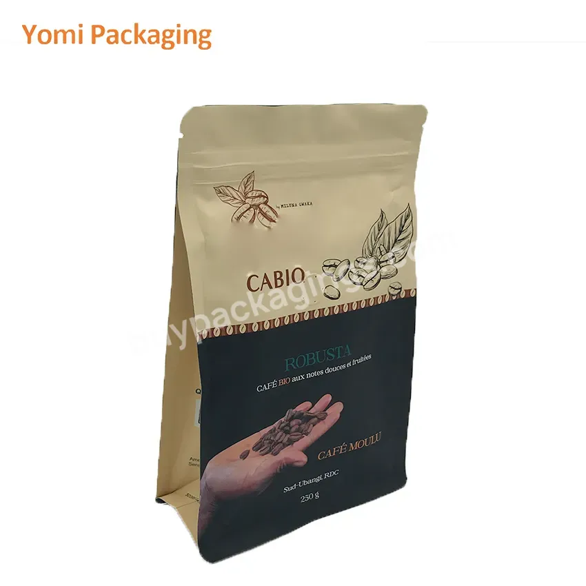 Matte Printing Square Bottom 250g 500g 1kg Coffee Pouches Aluminum Foil Flat Bottom Coffee Bags With Valve - Buy Coffee Bags With Valve,Aluminum Foil Flat Bottom Coffee Bags With Valve,Matte Printing Square Bottom 250g 500g 1kg Coffee Pouches.