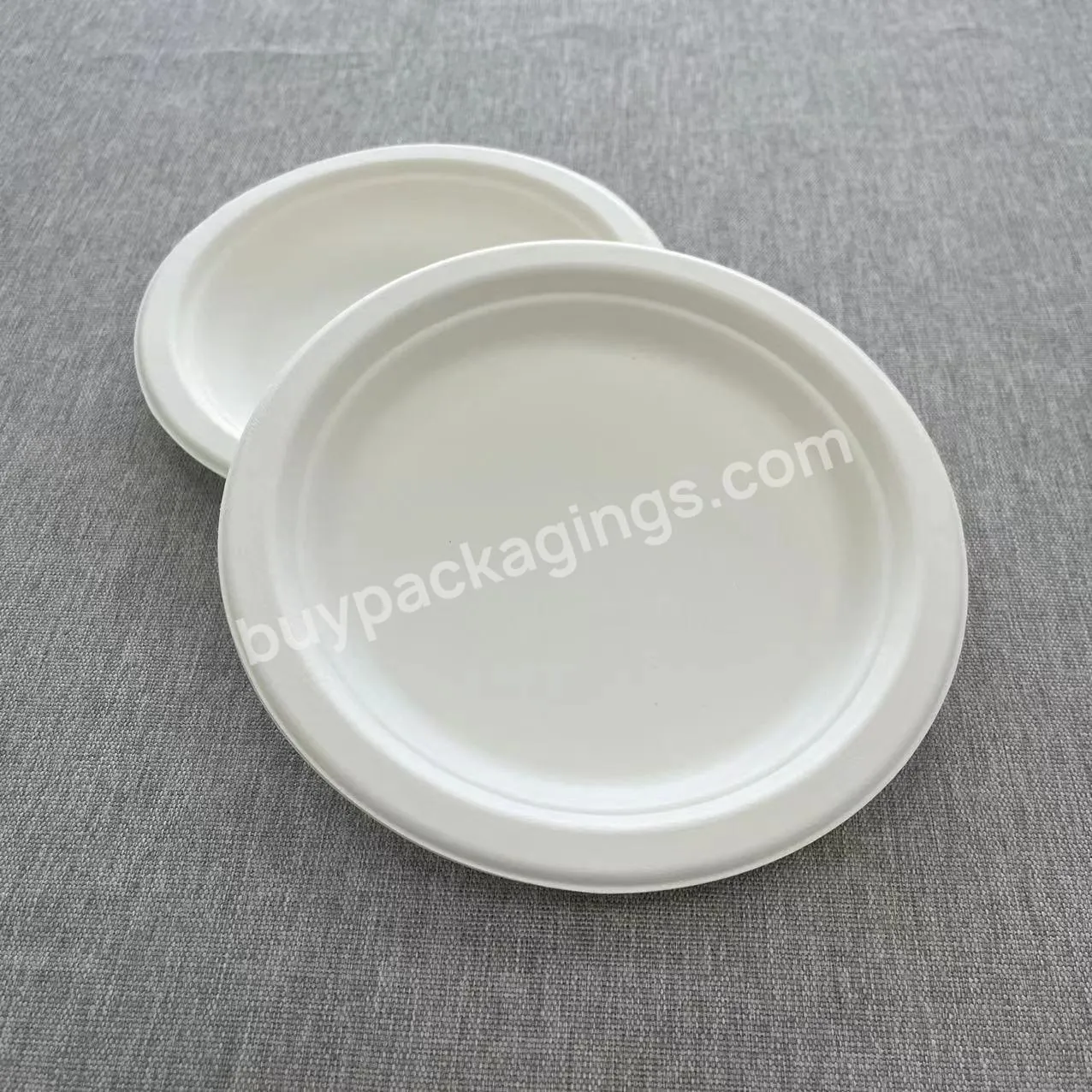 Meat Tray Disposable Sugarcane Lunch Food Party Tray Dish Packing Sample Paper Round Bagasse Plates - Buy Meat Tray Sugarcane Lunch Food Tray,Sugarcane Round Plate,Dish Packing Paper Plate.