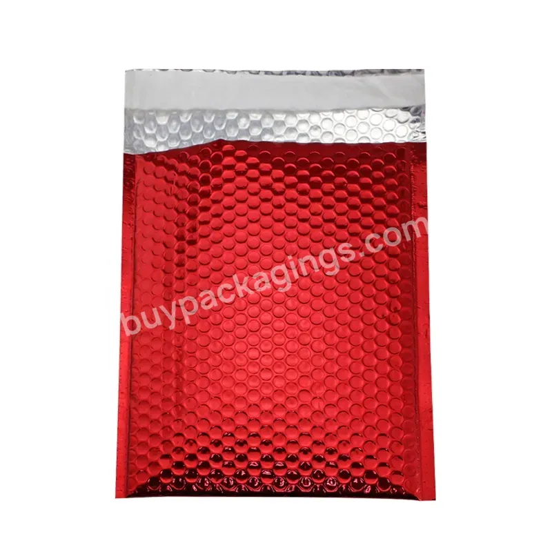 Metallic Foil Aluminizing Shipping Envelopes Bubble Padded Custom Printed Rose Gold Poly Bubble Mailer Courier Enveloppe Bulle