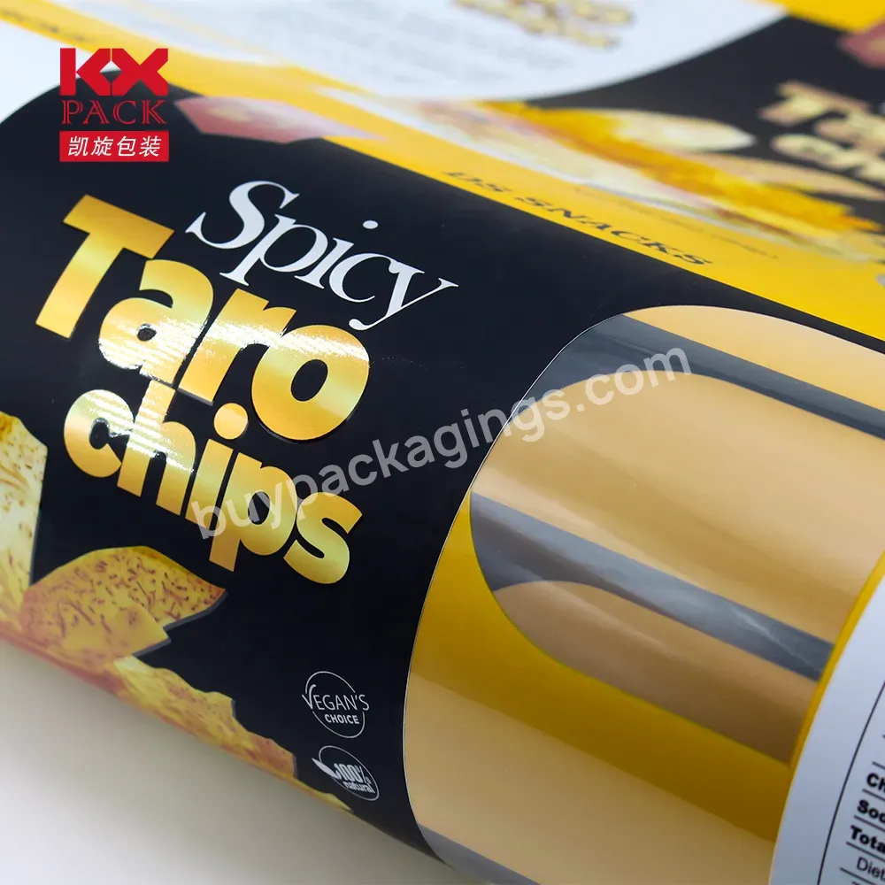 Metallized Foil Laminated Aluminum Plastic Food Flexible Packaging Film Roll Sachet For Taro Tomatto Potato Chips Packaging - Buy Film In Roll Stretch Pet Plastic Film For Chips Metalized Or Aluminum Material,Aluminum Plastic Roll Film For Food Snack