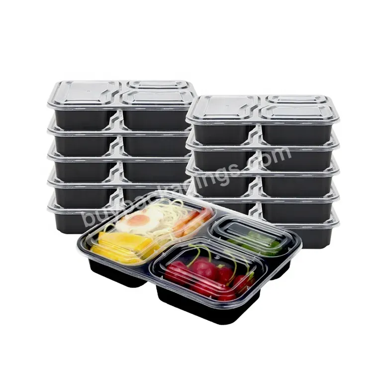 Microwave Food Container Disposable Plastic Pp 3 Compartment Meal Tray - Buy Plastic Meal Tray,Disposable 3 Compartment Meal Tray,Disposable Meal Tray.