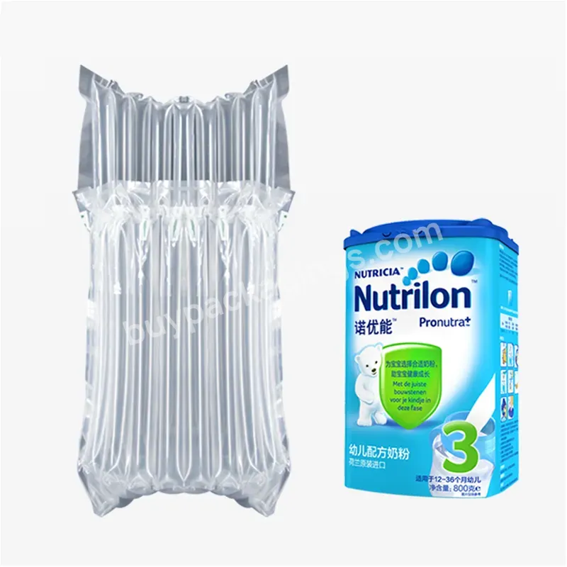 Milk Powder Cans Packaging Air Bubble Film Inflatable Column Shockproof Air Column Bag - Buy Milk Powder Shockproof Packaging,Milk Powder Anticollision Column Bag,Protect The Milk Powder Bags.