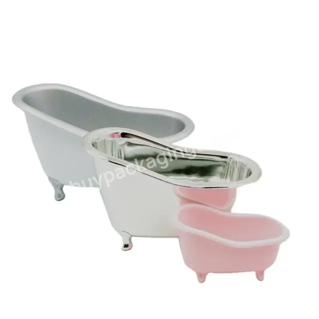 Mini Plastic Decorative Bathtub,Plastic Mini Bathtub Shape Container - Buy Mini Bathtub Container,Mini Bathtub Container For Child Toy,Home Mini Bathtub In Silver Plated Material.