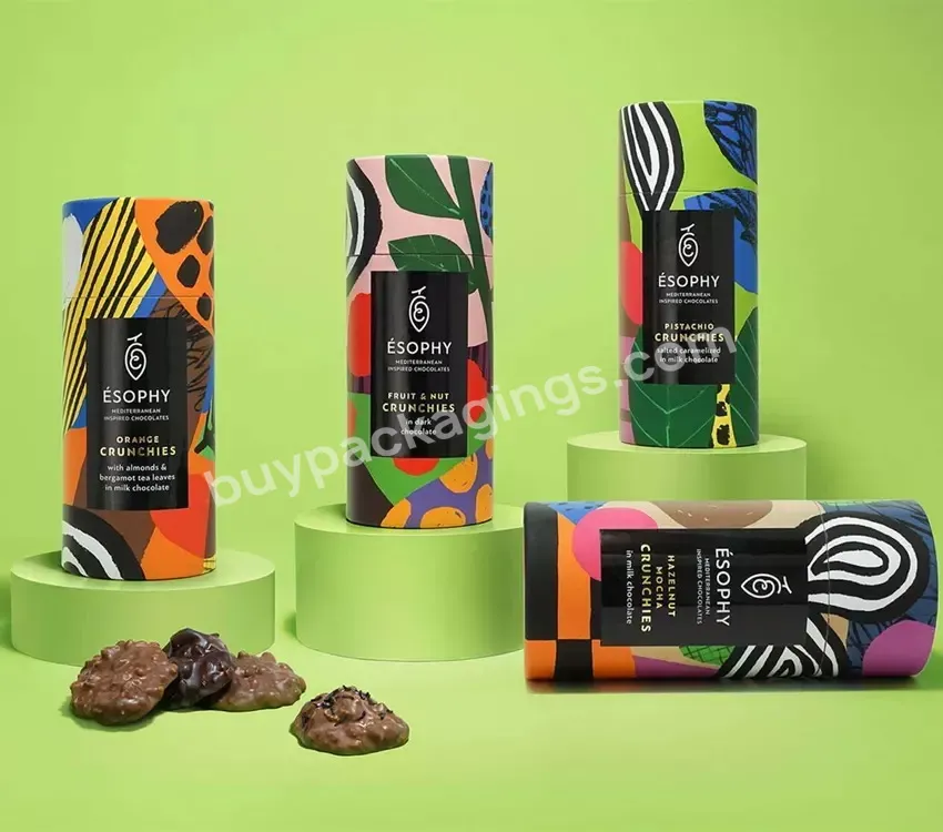 Moisture Resistance Boxes For Chocolate Paper Packaging Cylinder Eco Friendly Chocolates And Sweets Food Cylinder Container - Buy Packaging Paper Cylinder,Food Cylinder Container,Boxes For Chocolate.