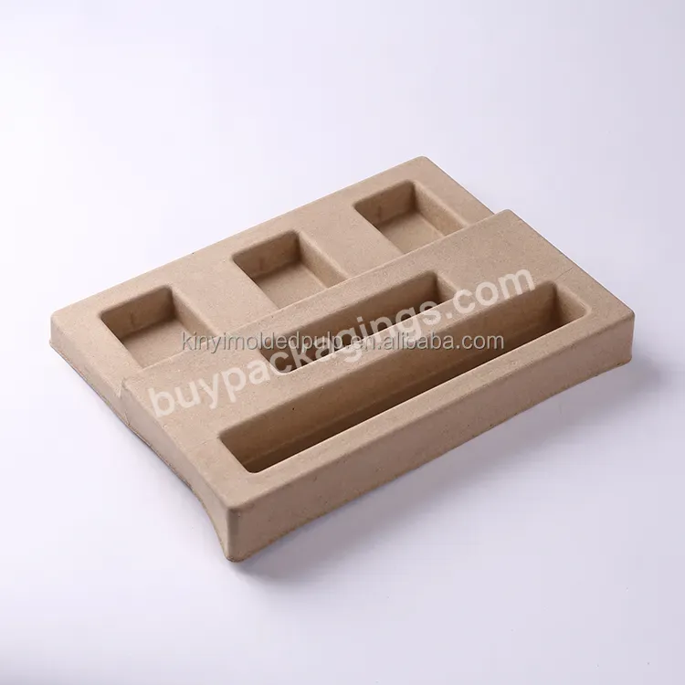 Molded Pulp Inner Packaging Customized Recycled Pulp Molding Insert Pulp Paper Tray - Buy Recycled Pulp Inner Tray,Molded Pulp Insert,Paper Pulp Tray.