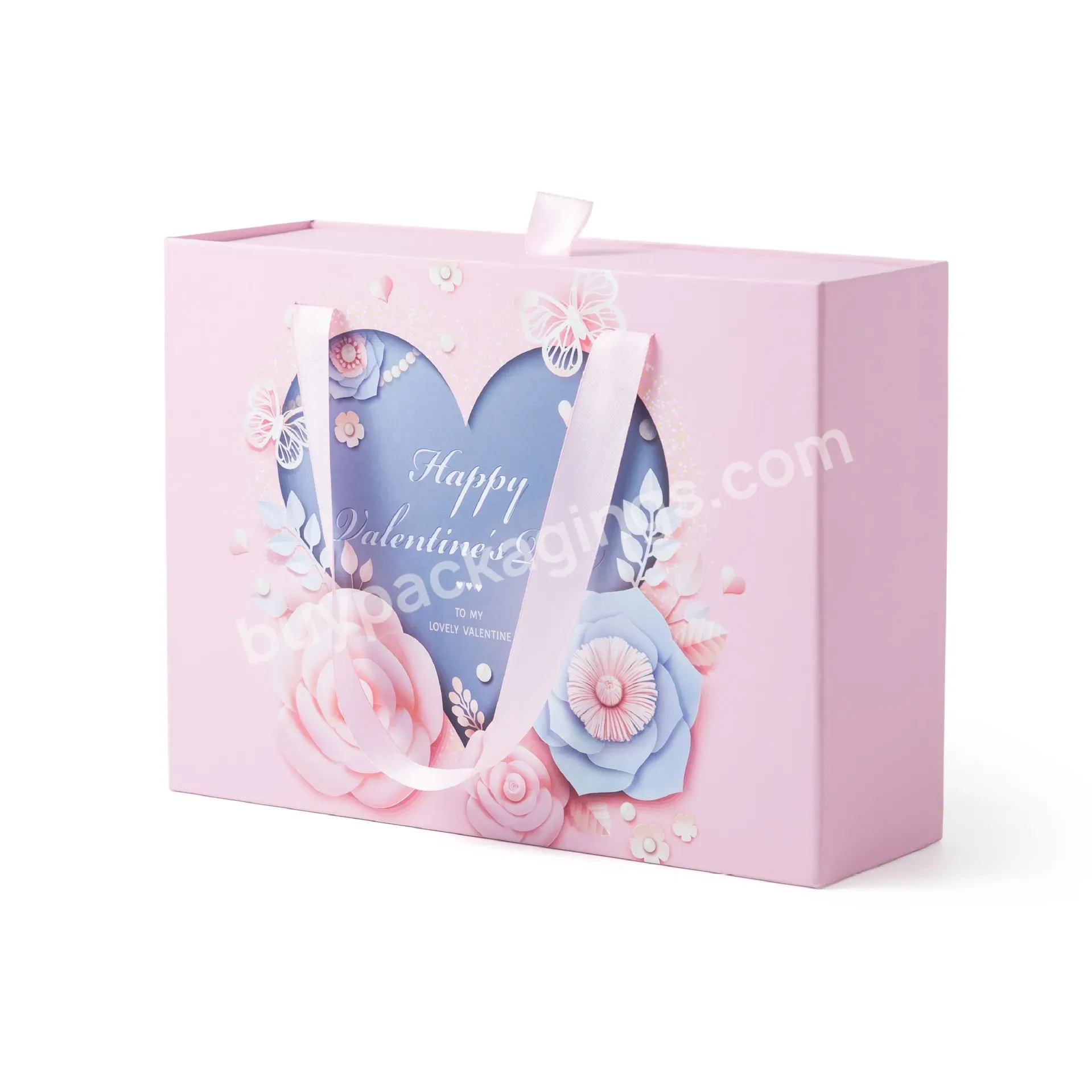 Mother's Day Gift Box Love Heart Rectangular Packaging Box Handheld Drawer Box For Valentine's Day Gift - Buy Mother's Day Gift Box,Rectangular Packaging Box,Valentine's Day Gift Box.