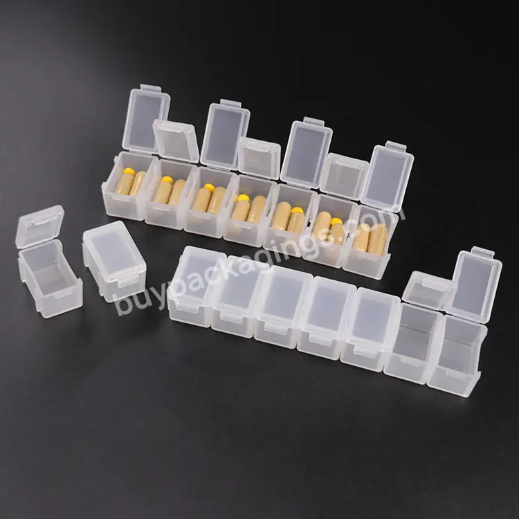 Multi 7 Days Home Removable Pill Dispenser Box Pp Plastic Travel Pill Organizer Daily Same Medicine Cases Weekly Box