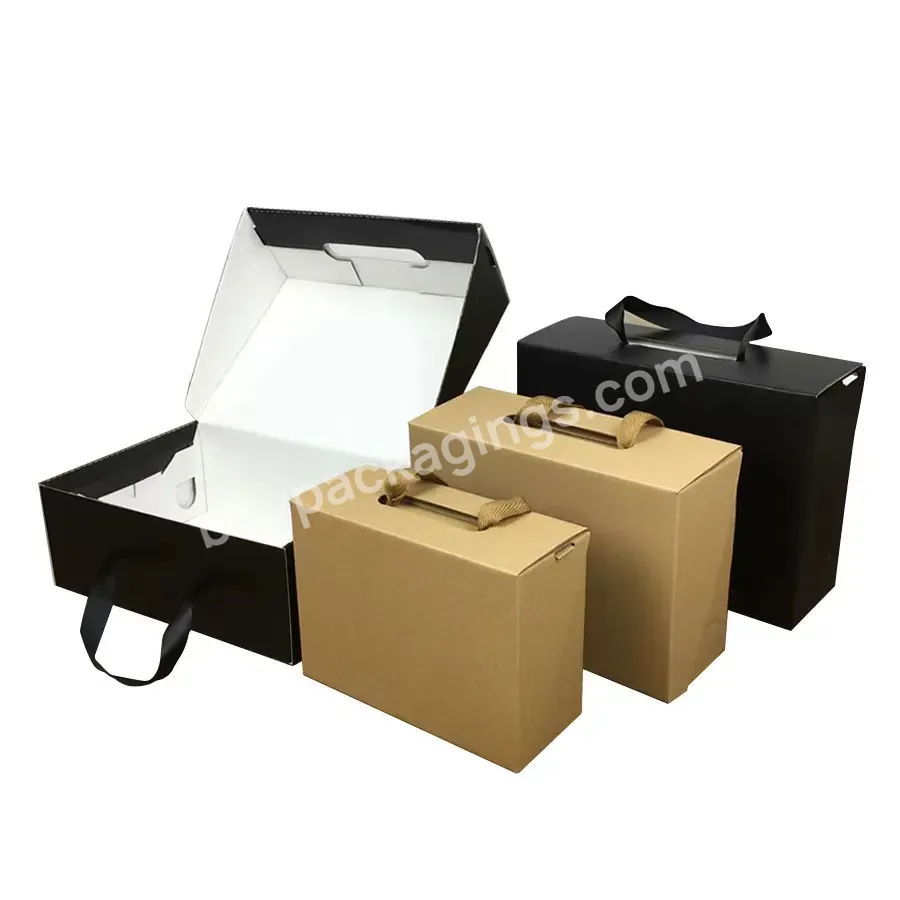 Multi Color Custom Logo Luxury Mailer Box Shoes Packaging Gift Boxes With Handle - Buy Shoe Box With Handle,Black Mailer Box,Mailer Box Square.