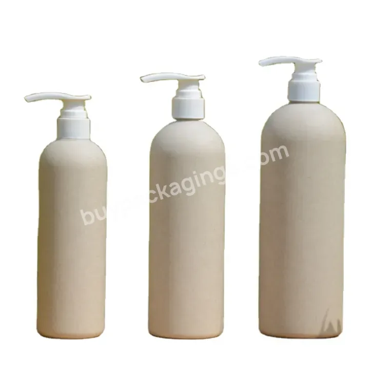 Multi Size Natural Biodegradable Lightweight Pressed Use 500ml 750ml 1000ml Shampoo & Body Wheat Straw Bottle - Buy Wheat Straw Bottle,Pressed Straw Bottle,Light Fill Bottle.
