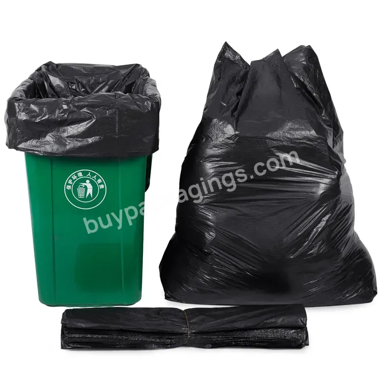 Multi Specifications Black Industrial Heavy Duty Garbage Plastic Bag For Property Sanitation Hotel - Buy Big Black Plastic Garbage Bags,Bedding Use Garbage Bag,Industrial Refuse Bags.