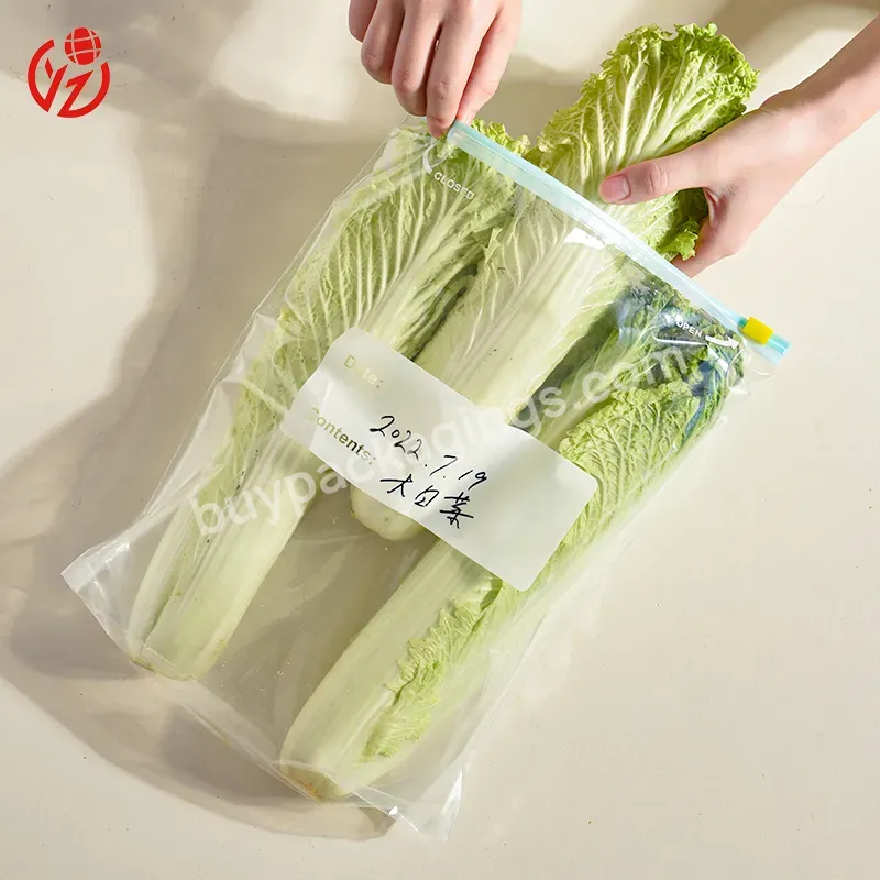 Multiple Uses Plastic Transparent Reusable Zipper Bag Ziplock Clear Sandwich Bags Fresh Keeping Bag For Vegetable Fruit - Buy Zipper Bag,Sandwich Bag,Fresh Vegetable Packaging Bag.
