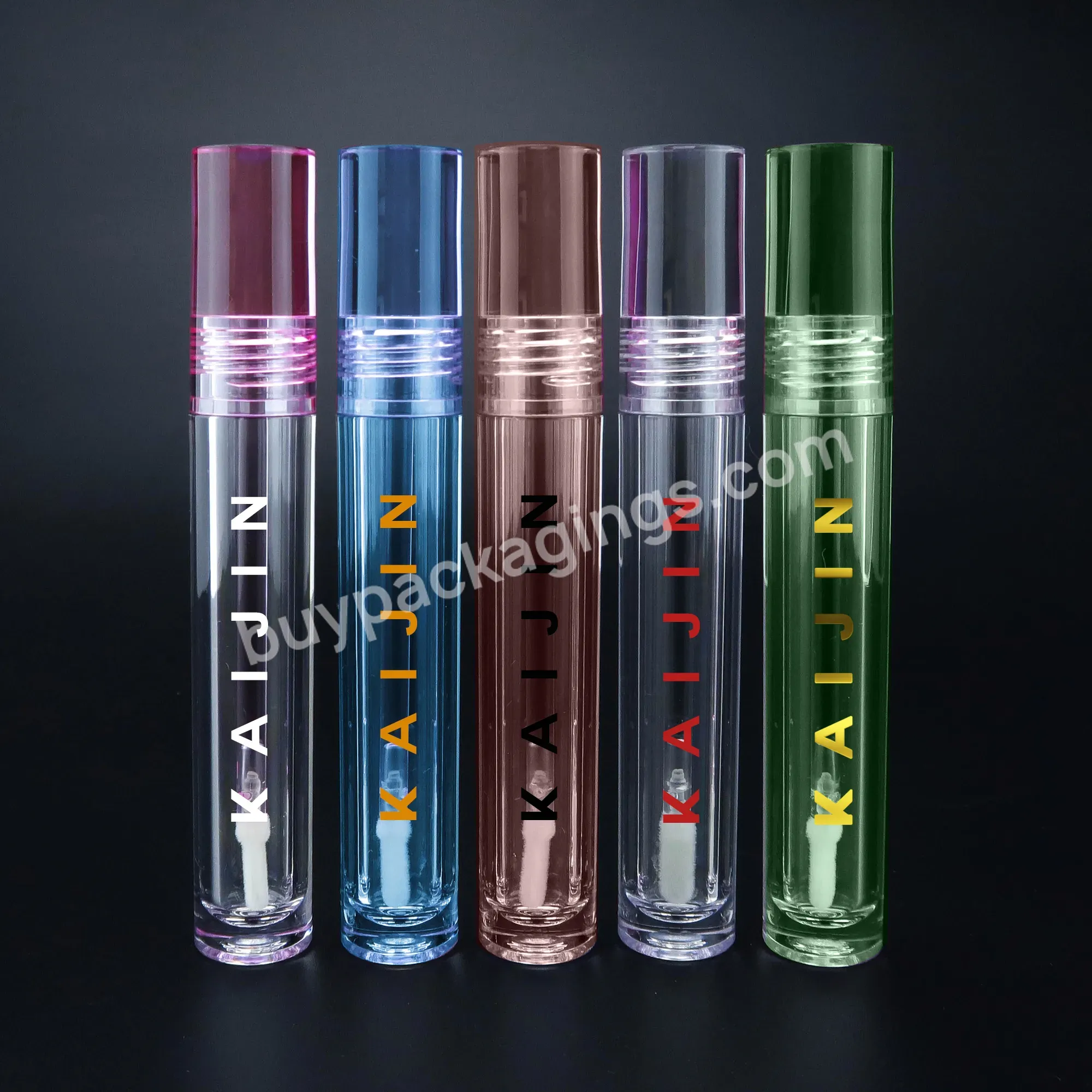 Natural Color Lip Gloss Tube Custom Box Wrapped With Custom Logo Transparent Color Lip Gloss Packing Clear Lip Gloss Container - Buy 7.5ml Liquid Lipstick Container With Applicator And Wand Lip Gloss Tubes,Cylinder 7.5ml Lipgloss Tube Petg Empty Tran