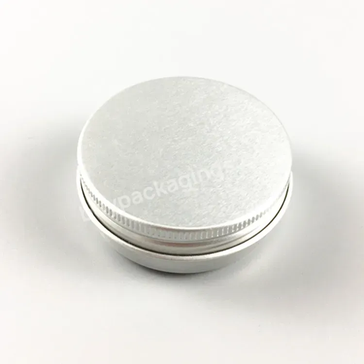 Natural Silver Color Empty Metal Hand Cream Aluminum Jar With Aluminum Lid