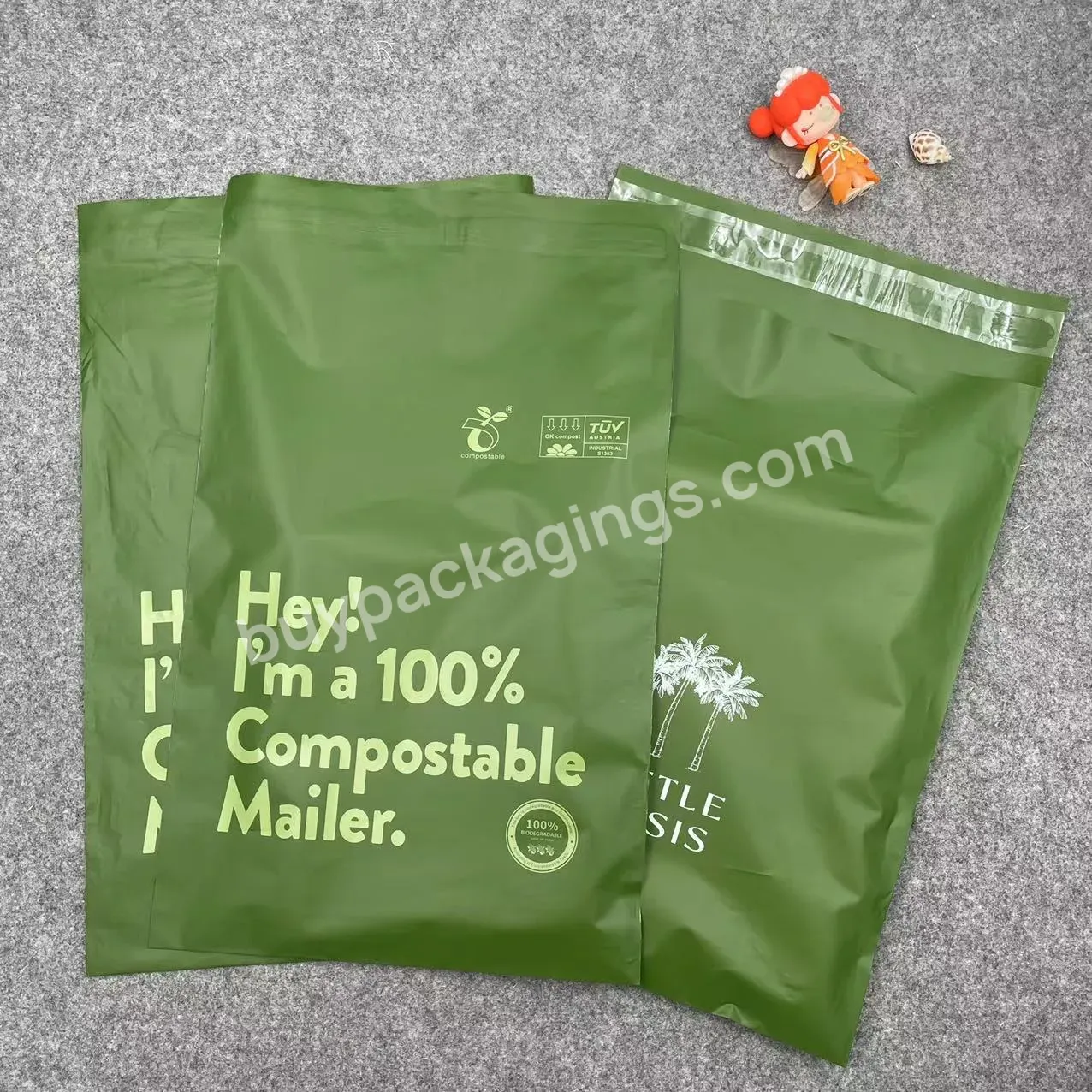 New Arrival Custom Logo Printed 100% Biodegradable Compostable Green Packaging Poly Mailer Shipping Mailing Bags For Clothing - Buy Custom Logo Printed Biodegradable Mailing Bags,100% Biodegradable Compostable Shipping Bags,Shipping Bags For Clothing.