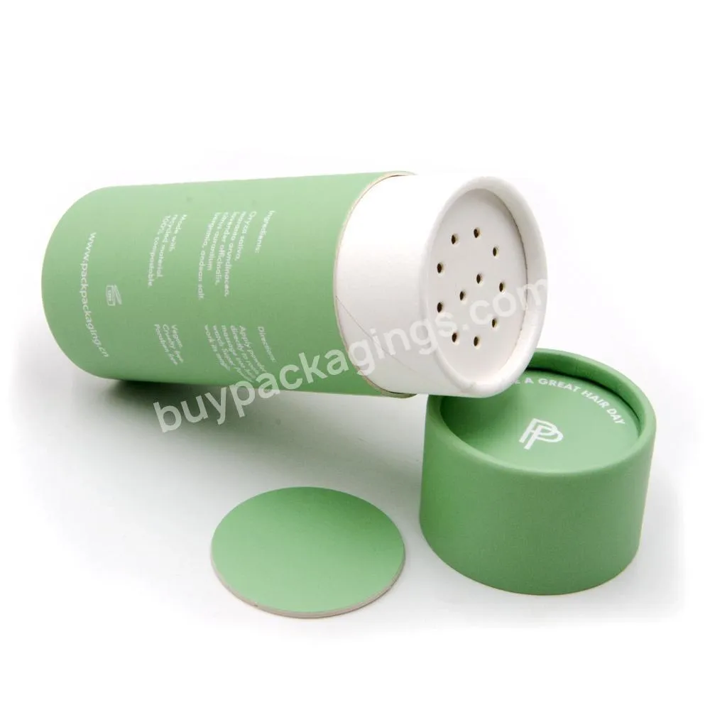 New Arrival Empty Round Food Paper Cardboard Tube Loose Powder Container With Sifter Bath Salt Spice Canister Top Shaker