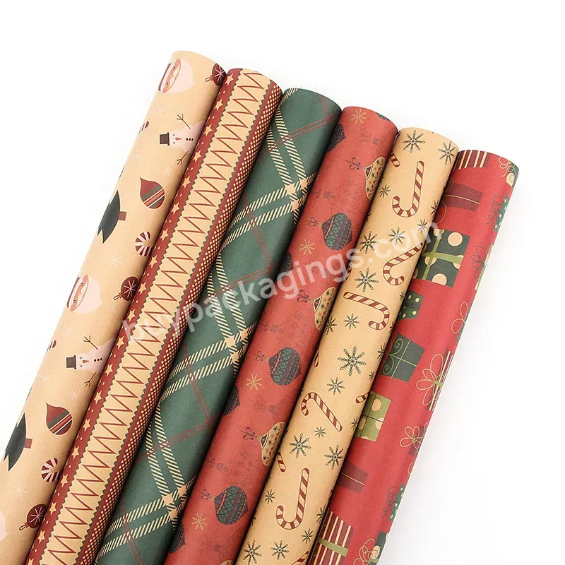 New Arrived Brown Printed Kraft Paper Custom Gift Wrapping Paper For Christmas - Buy Packaging Wrapping Paper,Custom Gift Wrapping Paper,Wrapping Paper Gift.