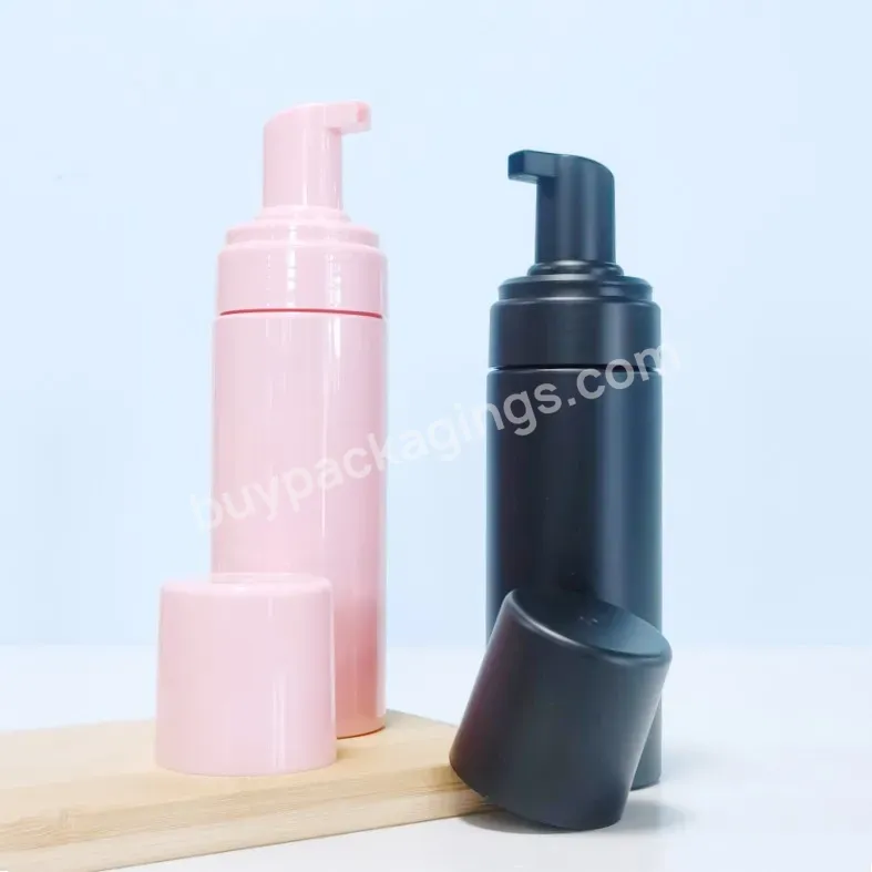 New Custom Lash Soap Mousse Foaming Cleanser Face Wash Frosted Pink Black 150ml Pump Dispenser Foam Bottle