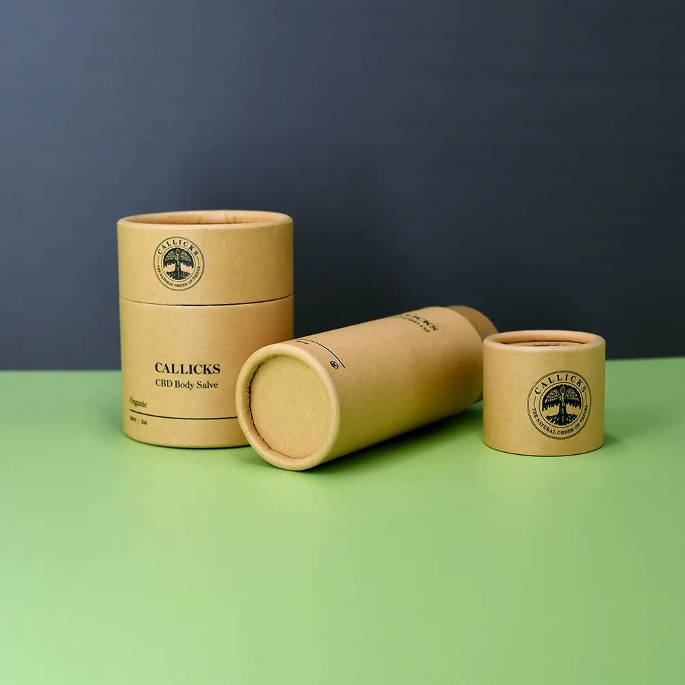 New Design Custom Eco friendly small Cylinder Cardboard   cosmetics Kraft Paper Round Tea Paper Tube Packaging Box