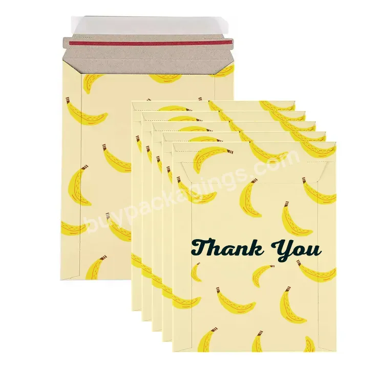 New Design Popular Banana Pattern Recycled Paper Mailer Bag Custom Logo With Window - Buy Paper Mailer With Window,Paper Mailer Mailing Box,Paper Mailer Bag Custom Logo.