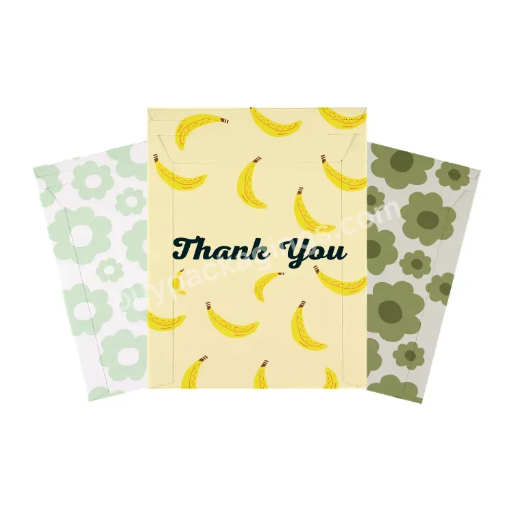 New Design Popular Banana Pattern Recycled Paper Mailer Bag Custom Logo With Window - Buy Paper Mailer With Window,Paper Mailer Mailing Box,Paper Mailer Bag Custom Logo.