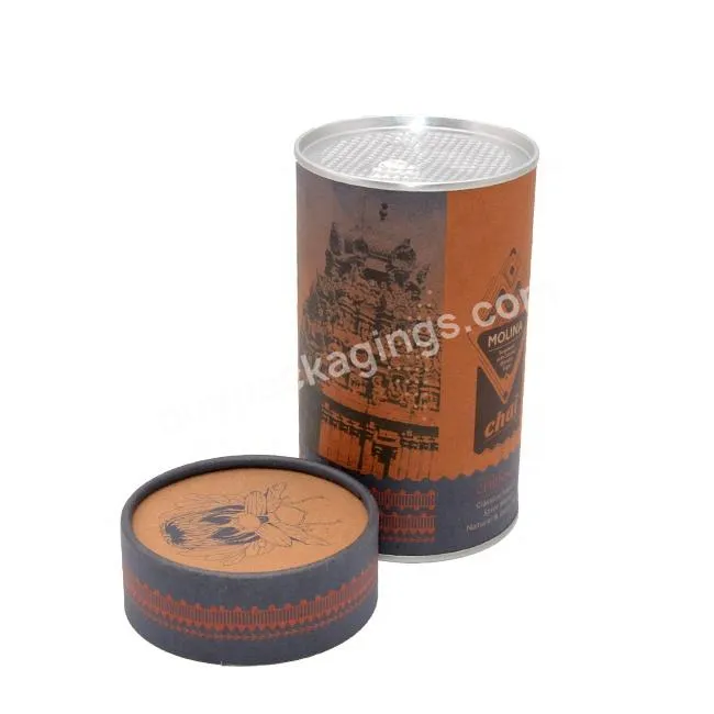 New Design Private Label Protein Powder Food Grade Paper Tube Packaging Airtight With Easy Peel Off Lid