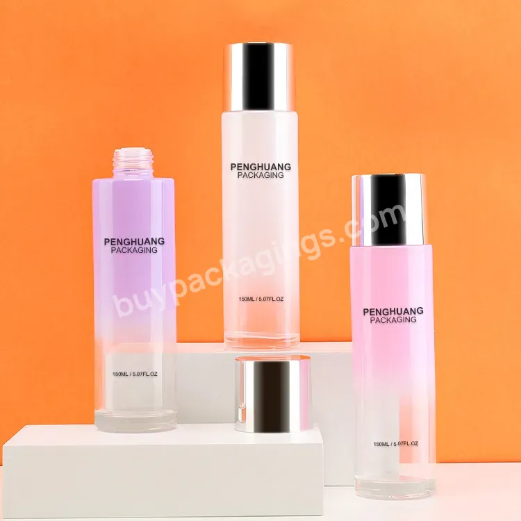New Design Skin Care Glass Lotion Bottle Cosmetic Packaging Toner Cream Lotion Container 150ml - Buy Cosmetic Glass Bottle Container,Glass Lotion Bottle,Luxury Glass Bottle For Cosmetics.