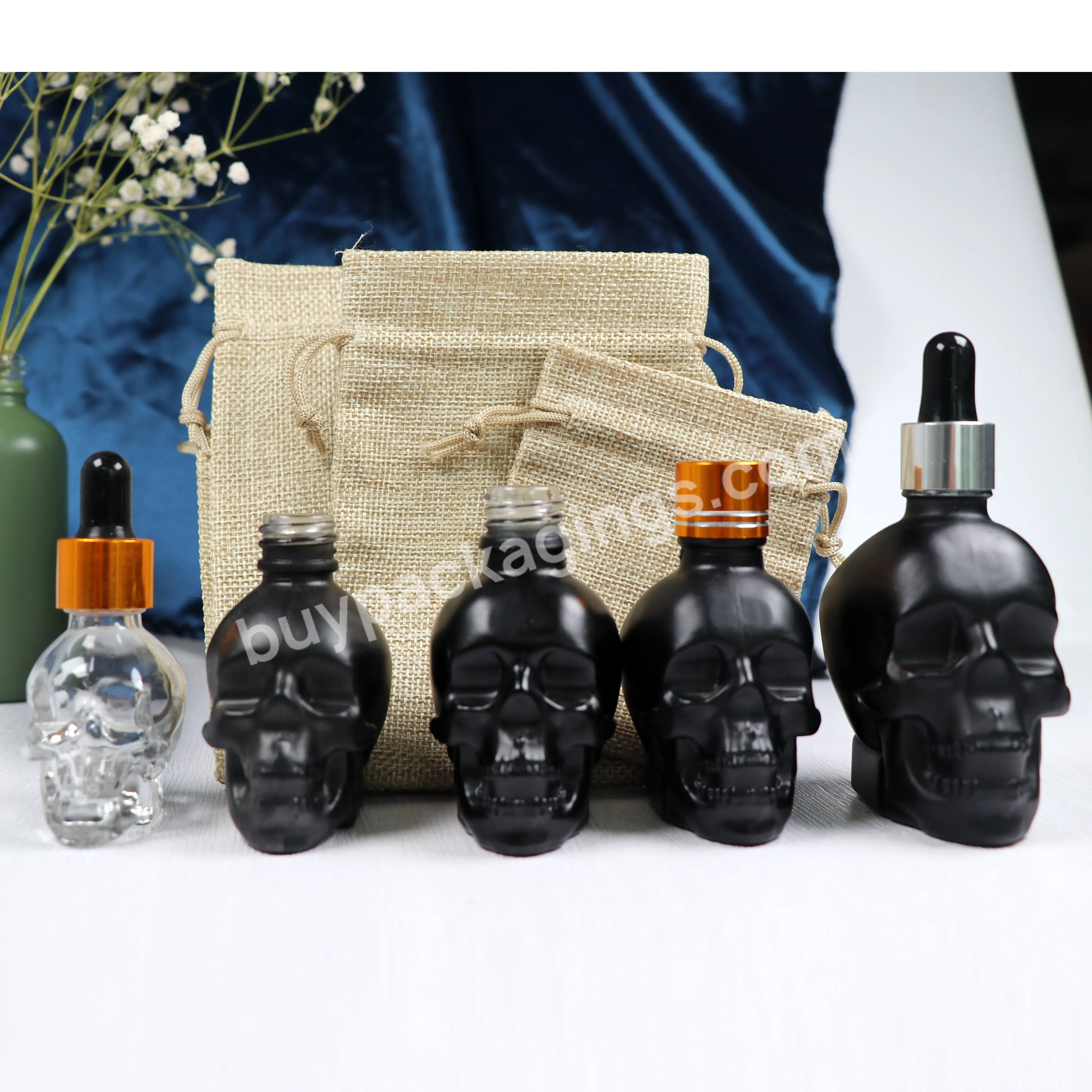 New Design Skull Dropper Bottle Glass Skull Bottle Essential Oil Dropper Bottle - Buy Skull Bottle,Glass Skull Bottle,Skull Dropper Bottle.