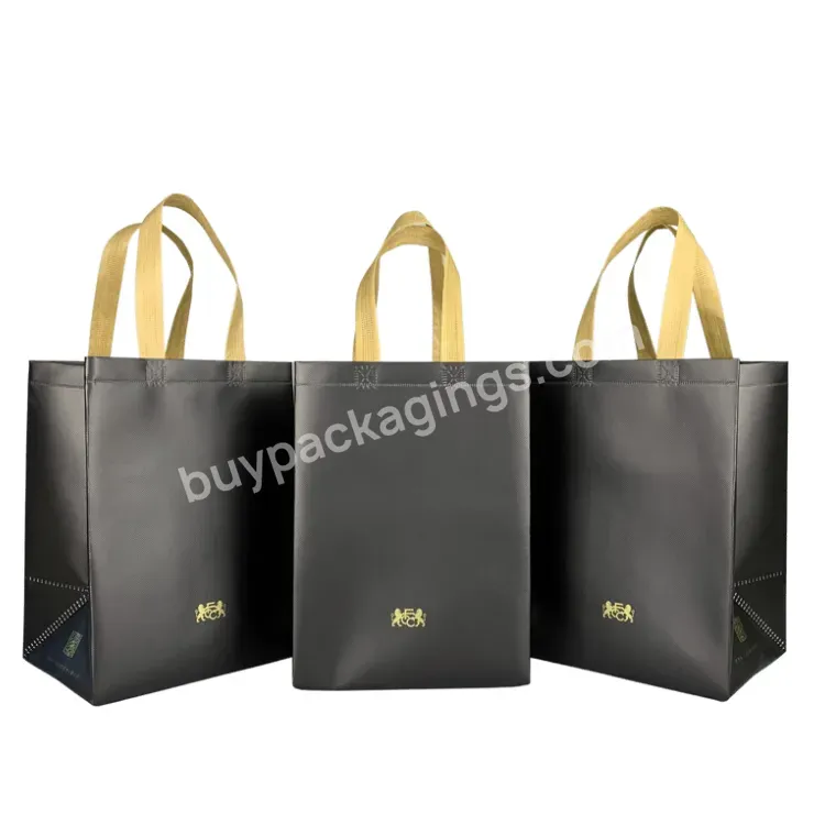 New Design Waterproof Foldable Eco Friendly Pp Nonwoven Food Shopping Bag With Customize Print For Packing