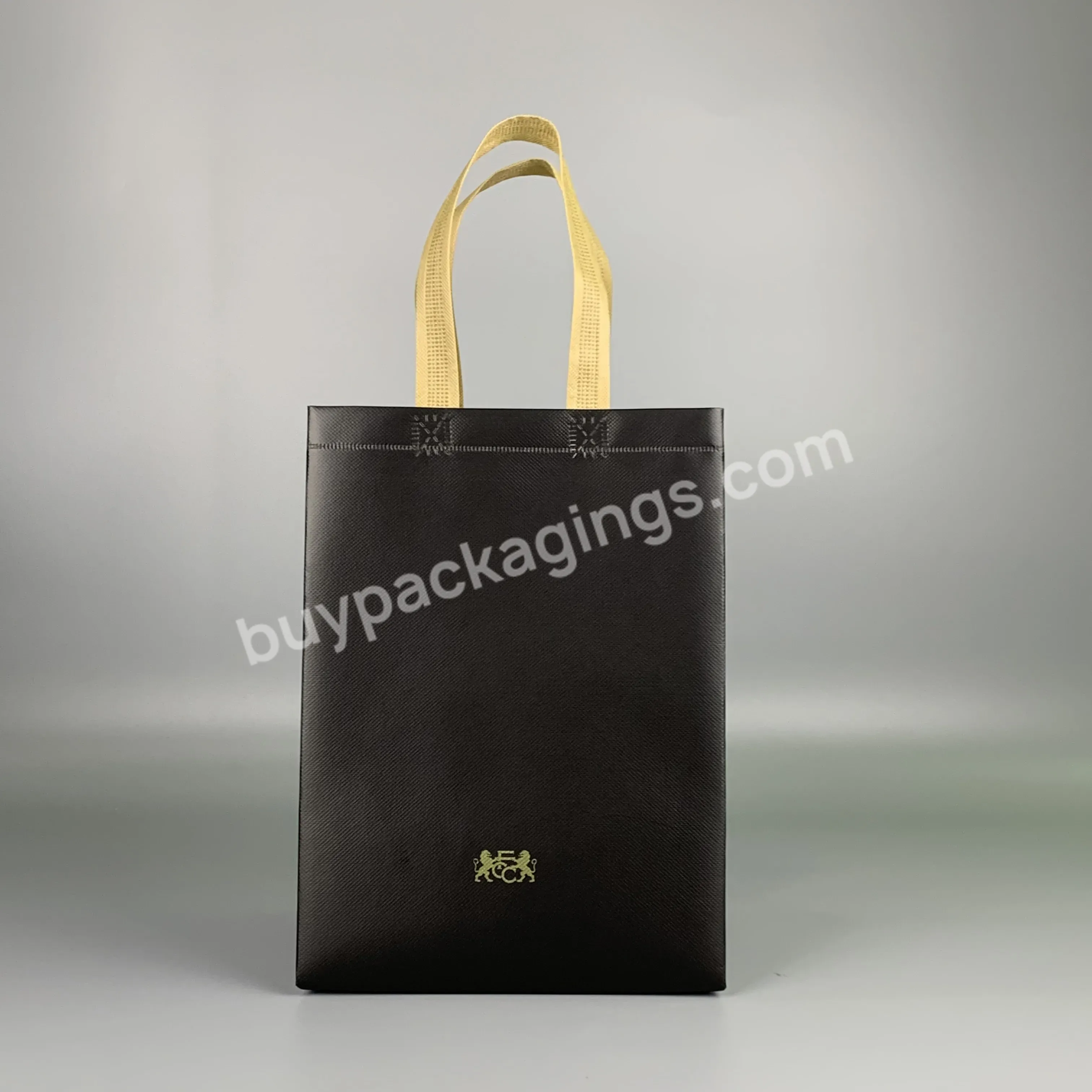 New Design Waterproof Foldable Eco Friendly Pp Nonwoven Food Shopping Bag With Customize Print For Packing