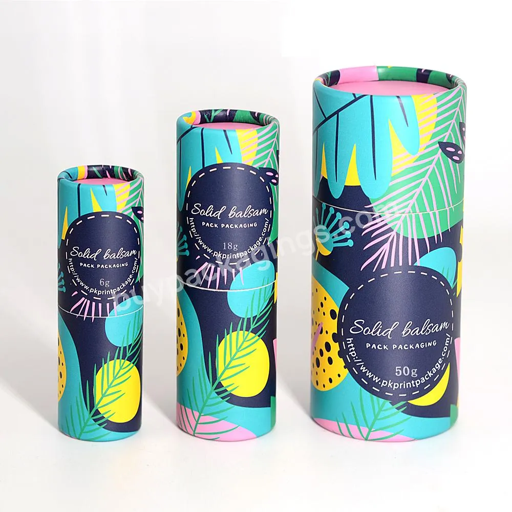 New Eco Friendly Twist Up Paper Tube Cardboard Paper Deodorant Lip Balm Solid Perfume Containers