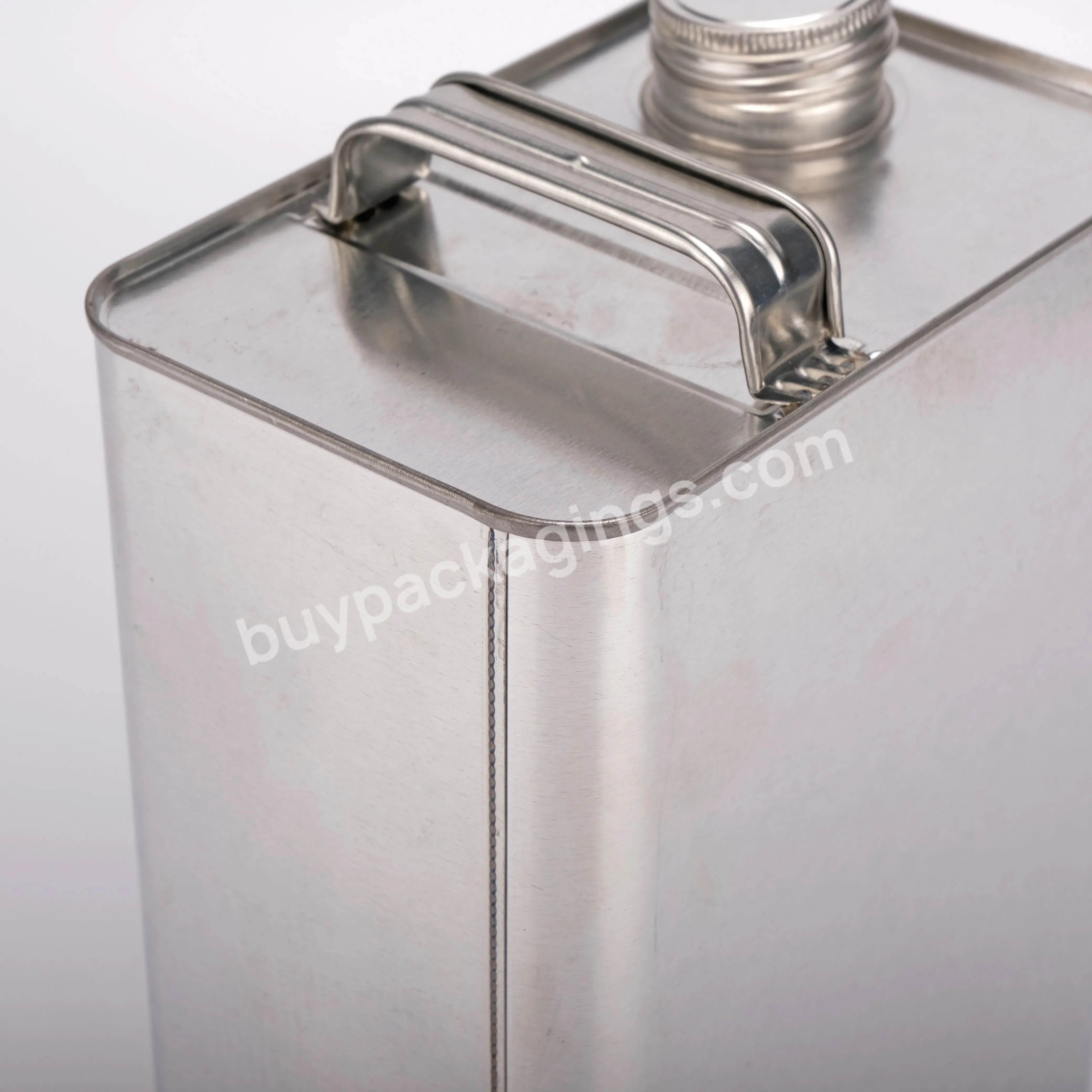 New Hot Sale 1gallon Printed F-style Square Metal Tin Can With Metal Handle And Screw Top For Motor Oil