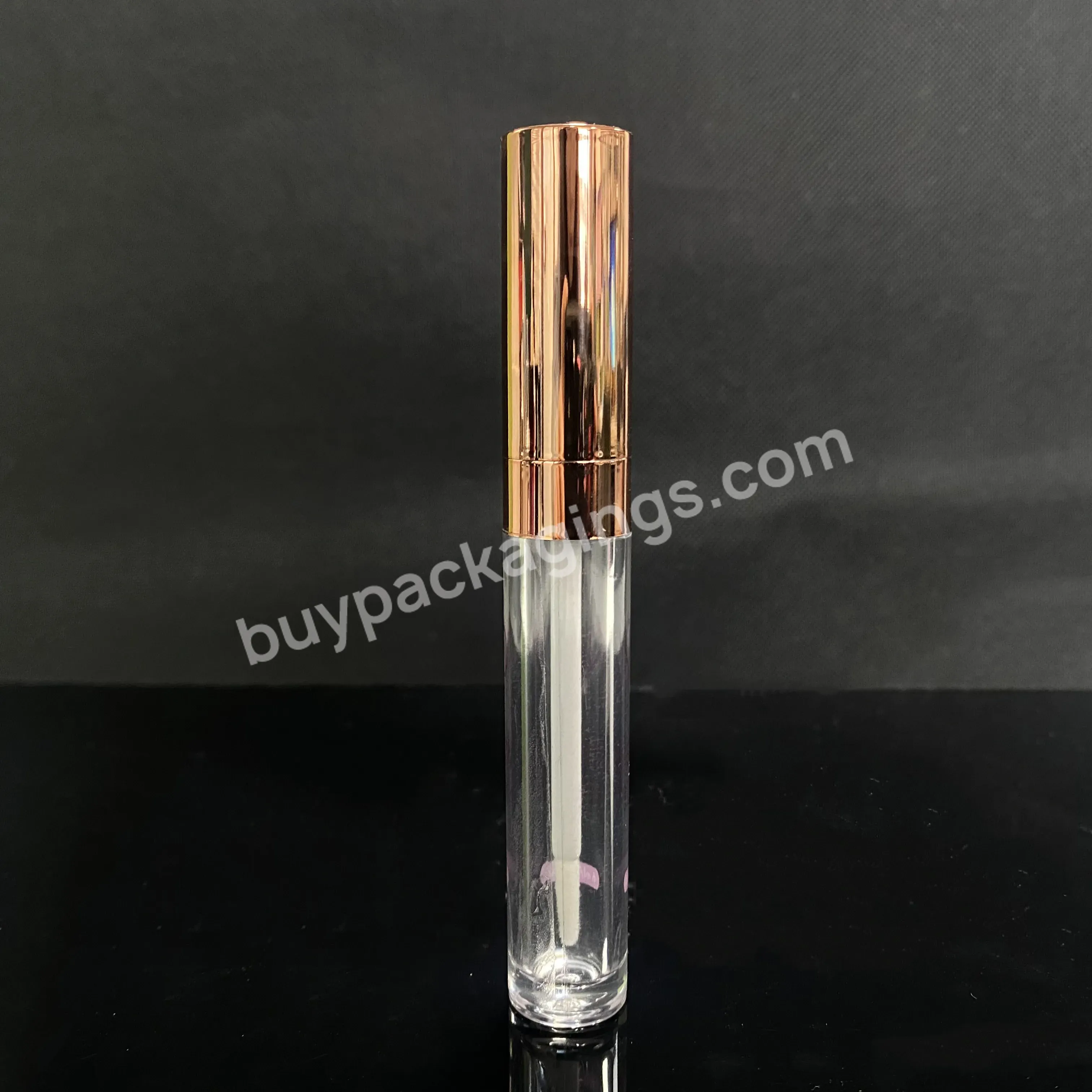 New Lip Gloss Tube Empty Plastic Lip Gloss Container Transparent Lipstick Makeup Packaging With Gold Lid - Buy Empty Lip Gloss Tube Container,Lip Gloss Tube,Transparent Lip Gloss Tube.