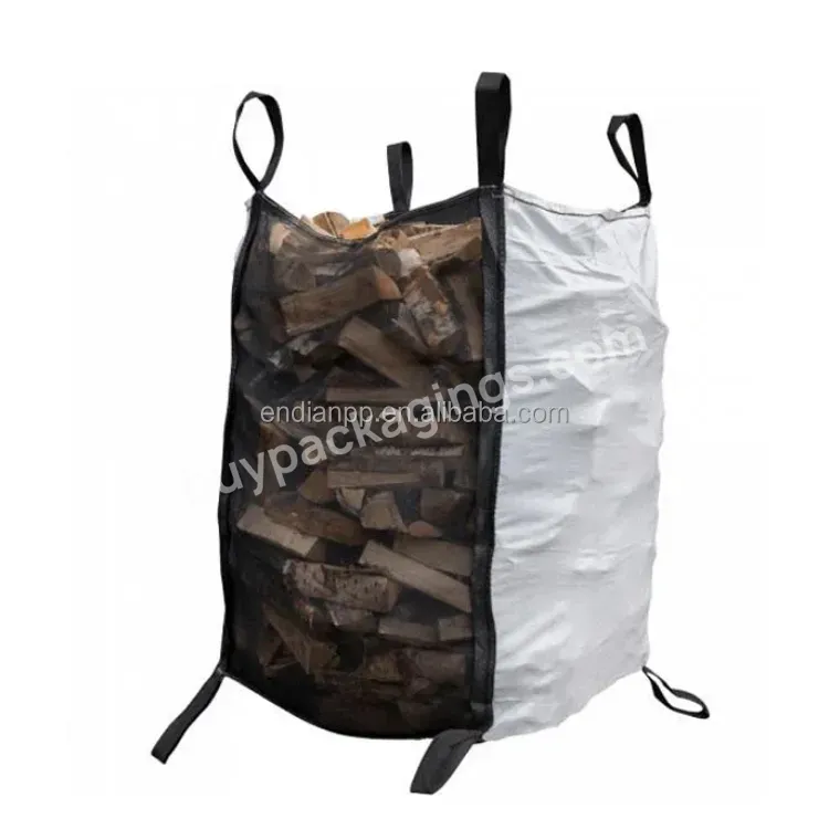 New Material Polypropylene Vented Big Bag One Ton Breathable Bulk Bags For Firewood Packing