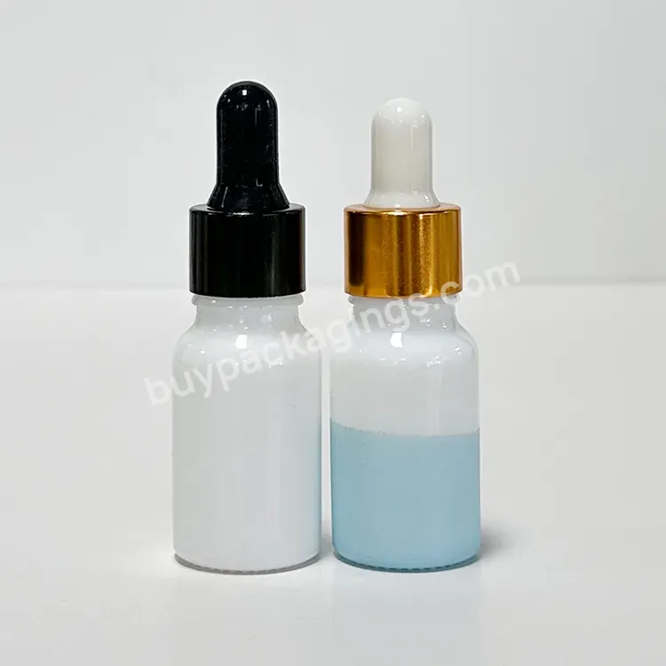 New Product 30ml 50ml 100ml White Blue Cosmetic Glass Bottle Lotion Glass Pump Bottle With Black Gold Lid - Buy 50ml Essential Oil Bottle,50ml Dropper Bottle,Opal Glass Bottle.