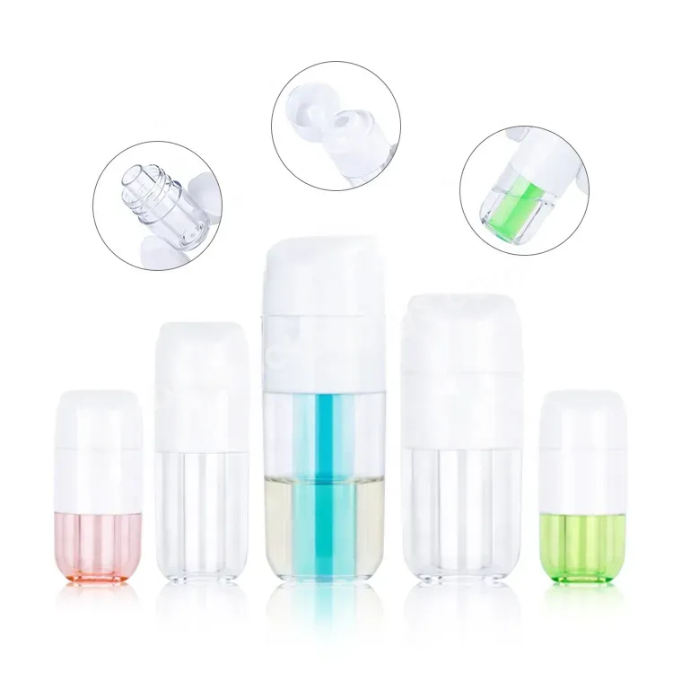 New Product Luxury Lotion Bottle Skincare Cosmetics Packaging Double Chamber Essential Oil As Double Tube Plastic Serum Bottle - Buy Luxury Lotion Bottle,Serum Bottle,Cosmetics Packaging.