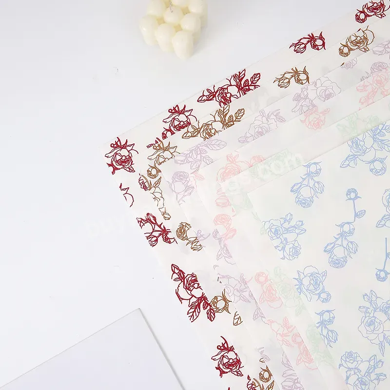 New Products 15pcs/pack 52*58cm Rose Printing Paper Flower Wrapping Paper Gift Wrapping Paper For Flower Shop - Buy New Products 15pcs/pack 52*58cm Rose Printing Paper Flower,Flower Wrapping Paper,Gift Wrapping Paper For Flower Shop.