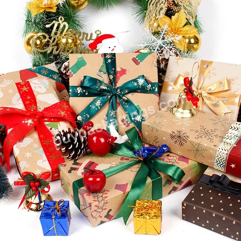 New Products Custom Christmas Gift Kraft Wrapping Paper Manufacturers Suppliers Size 50*70 Cm Papel De Regalo - Buy Papel De Regalo De Navidad,Gift Paper Wrapping Paper,Wrapping Paper Manufacturers Suppliers.
