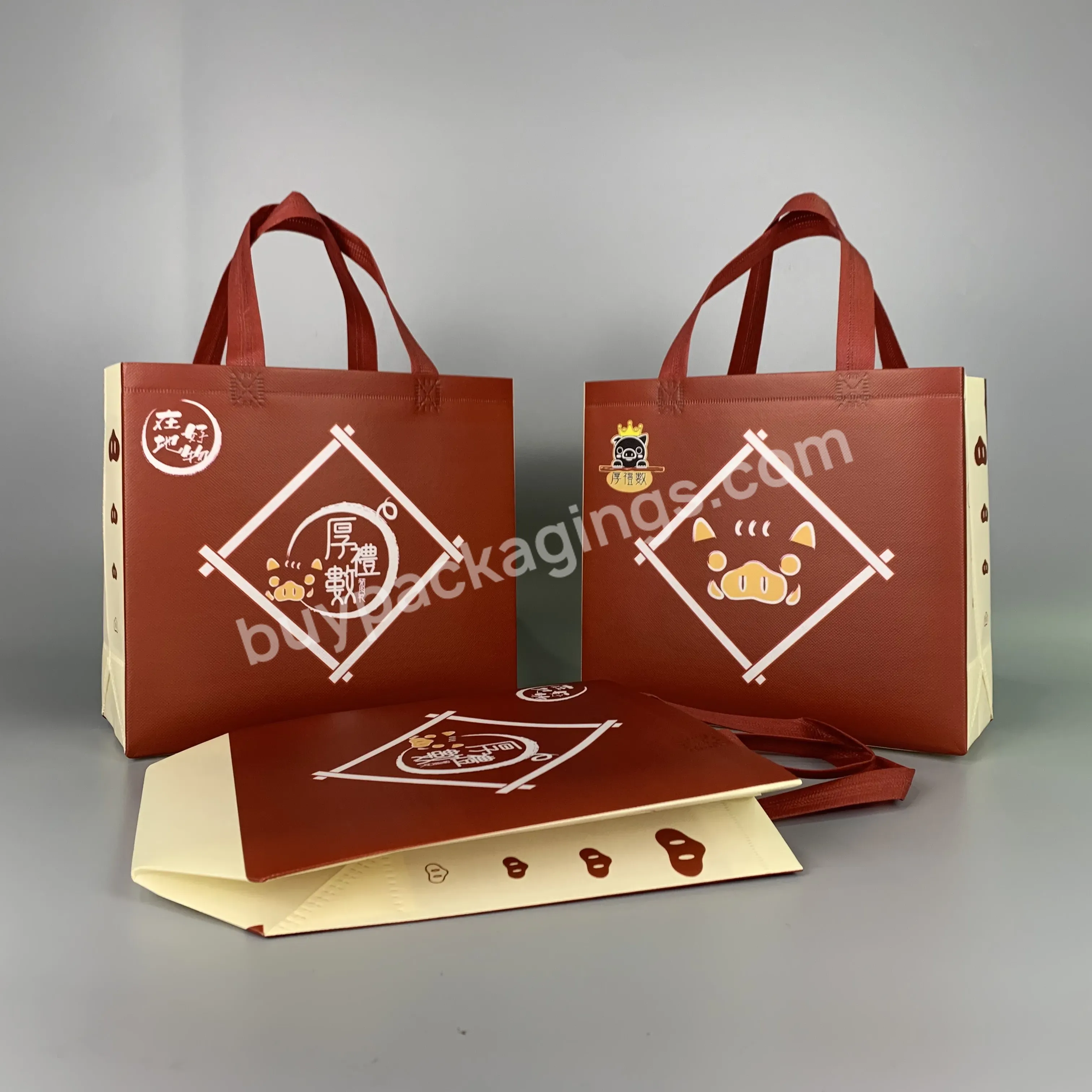 New Style Eco-friendly Recyclable Tough Foldable Screen Printing Customized Logo Non Woven Shopping Bag