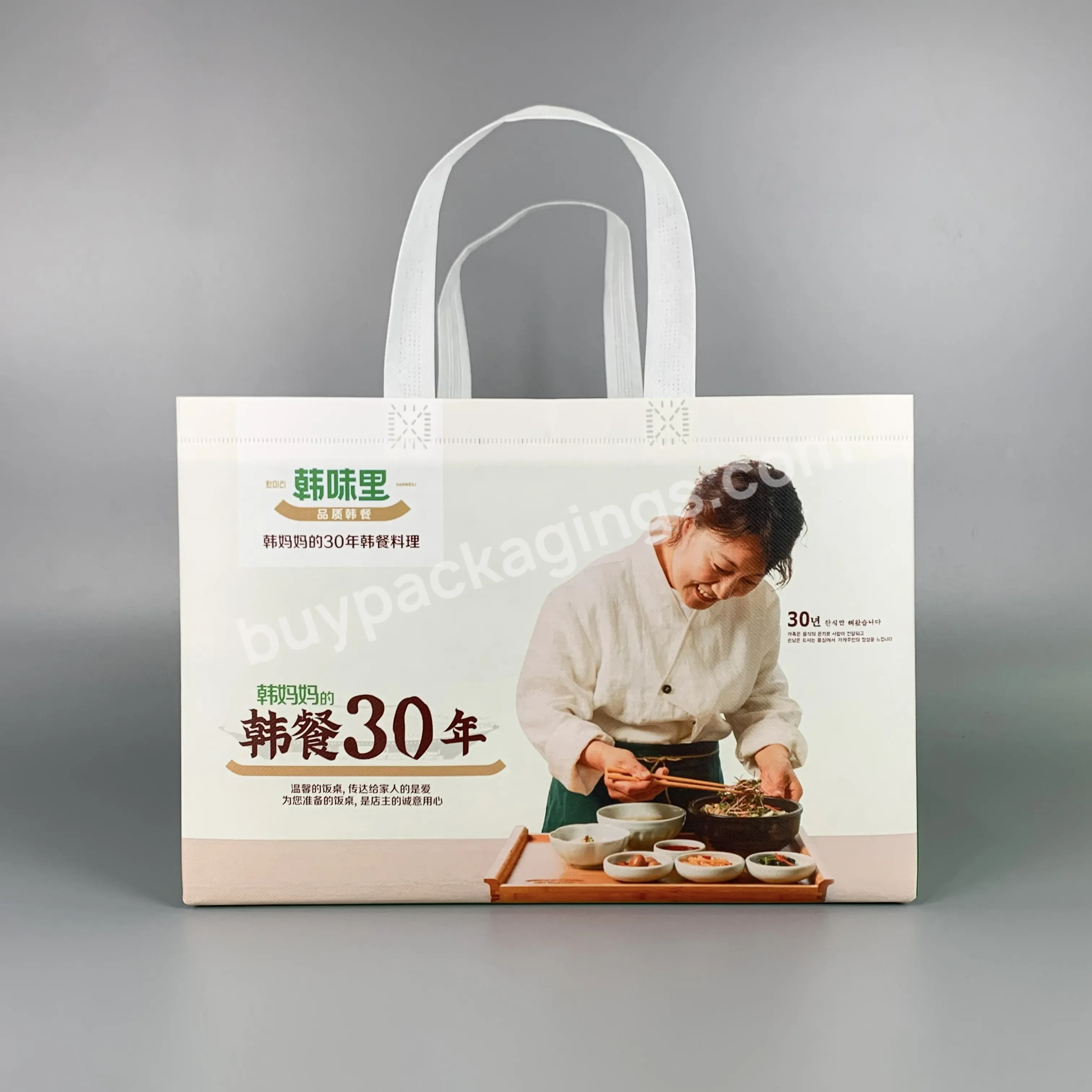 New Style Fashionable Ecological Waterproof Oilproof Portable Customized Non Woven Bag For Food Packing