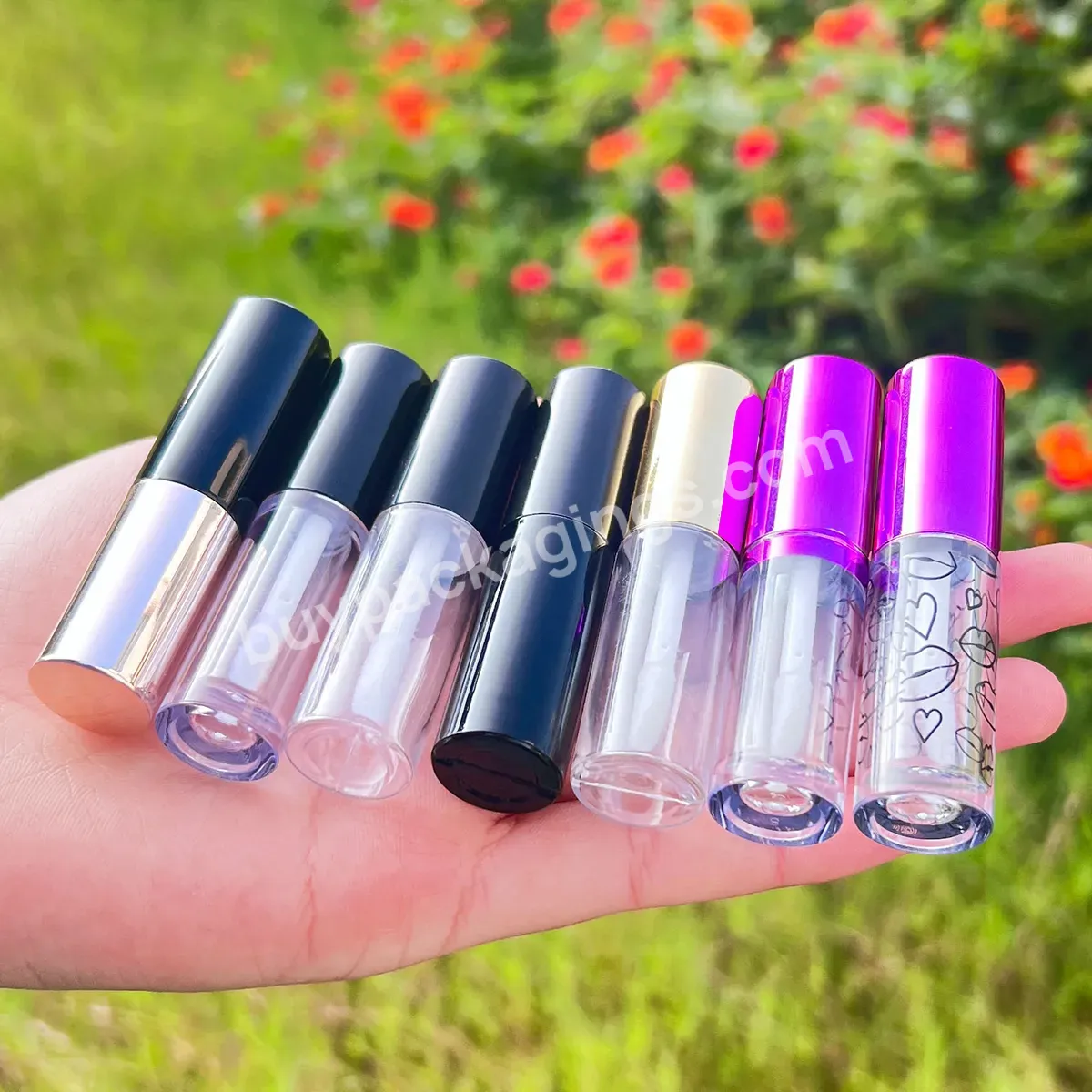 New Style Transparent Clear Round Black Empty 2.8ml Custom Lipgloss Tubes With Logo Lip Gloss Wand Tubes Silver Rose Gold - Buy White Cap Square Lip Gloss Tube Custom Logo Lip Gloss Container Packaging,Empty Lip Gloss Tube Cosmetic Container Custom L
